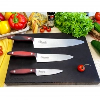 Набор из 3-х кухонных ножей Alexander AUS-8 Satin, Kizlyar Supreme купить в Туле